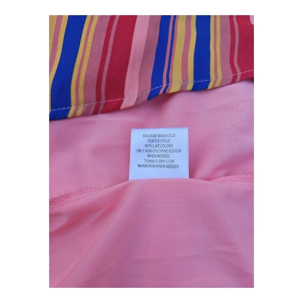 Modcloth Savor The Occasion Multicolor Striped Middi Dress Size L - Picture 11 of 11